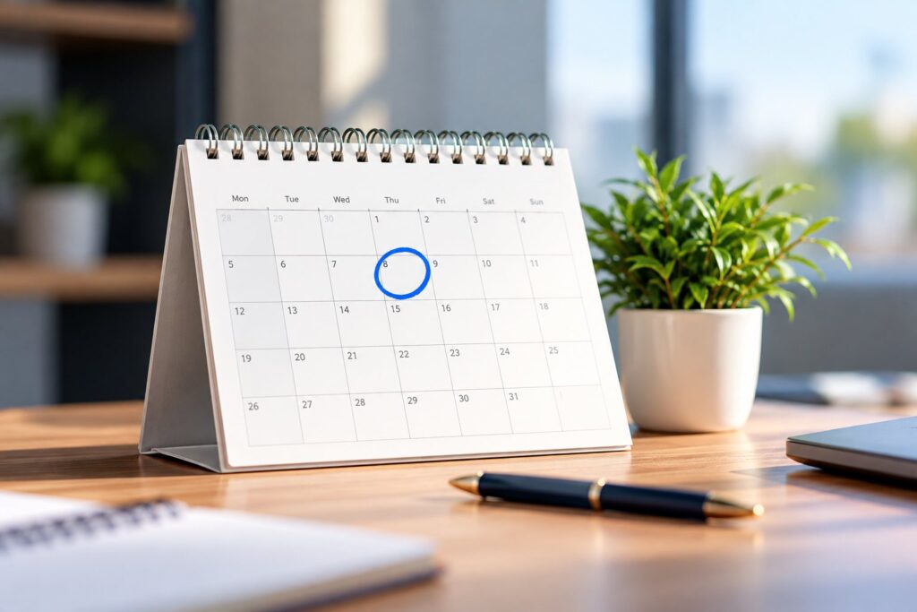 Startseite Terminplanung im Kalender